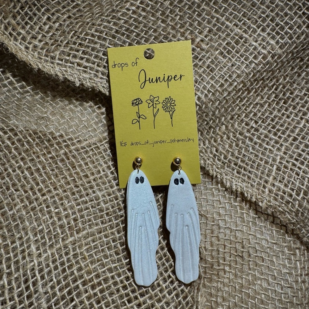 White Ghost Earrings